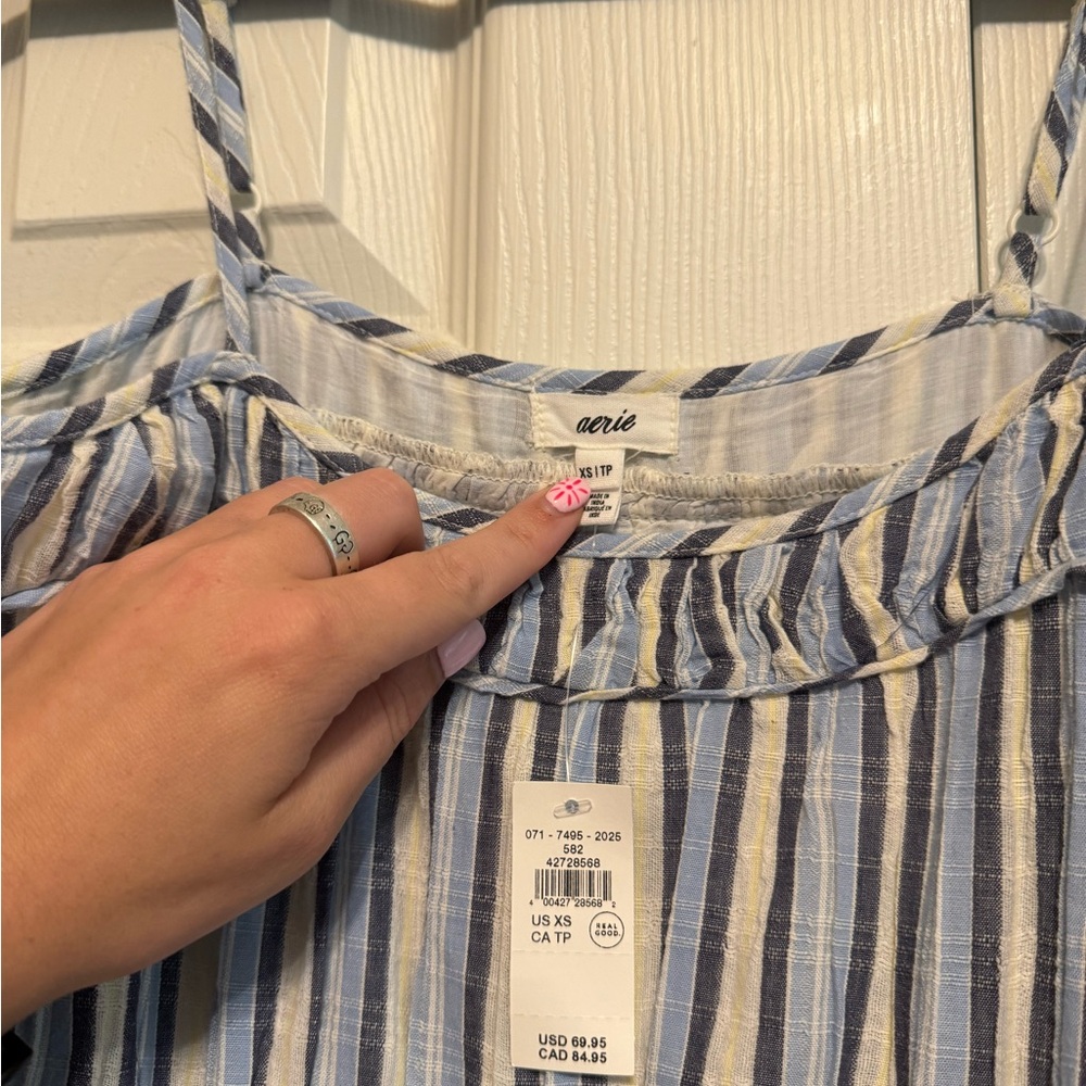 Aerie Blue and White Striped Dress - Picture 3 of 3